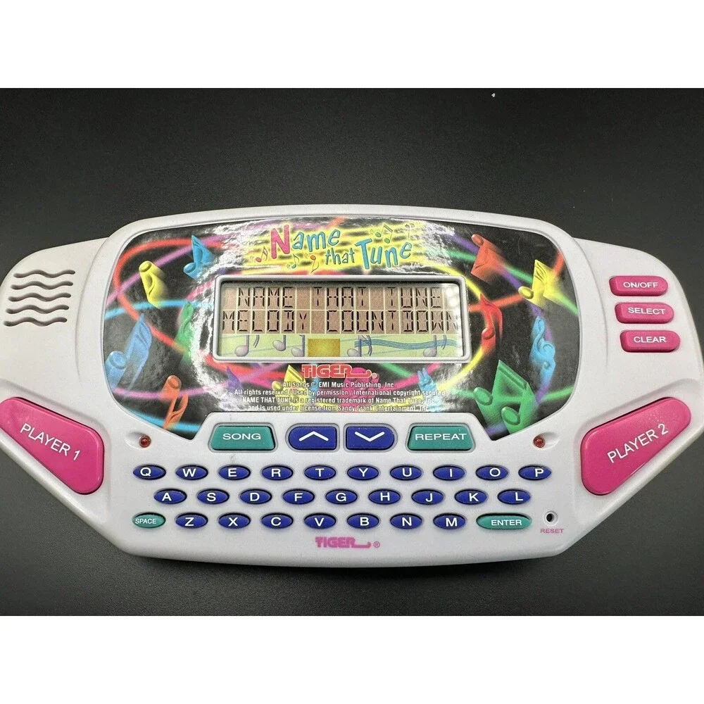Tiger NAME THAT TUNE Vintage Electronic Handheld Video Game With Cartridge Works